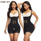 New Arrival Plus Size 5XL Hooks With Zipper Fat Tummy Control Shapewear Crotchless Bodysuit For Women