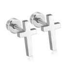 Steel Jewelry 18K Gold Plated Stainless Steel Small Mini Cross Shape Stud Earrings Sets For Women Jewelry