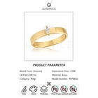 Ring Men Gemnel Jewelry Brass Gold-plated Simple Diamond Band Ring For Men