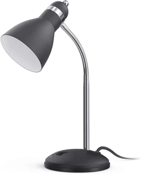 Metal Desk Lamp, Eye-Caring Table Lamp, Study Lamps with Flexible Goose Neck for Bedroom and Office