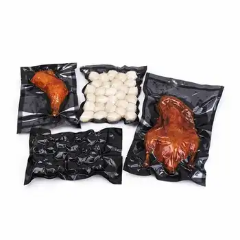 Black Nylon Sausage Ham Sausage Extraction Compression Sealed Fresh Keeping Packaging Sealer Vacuum Food Bag