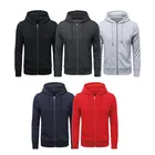 Plain Zip Up Hoodies Wholesale Blank Plain Cotton Full Zip Up Hoodies Fashion Custom Logo