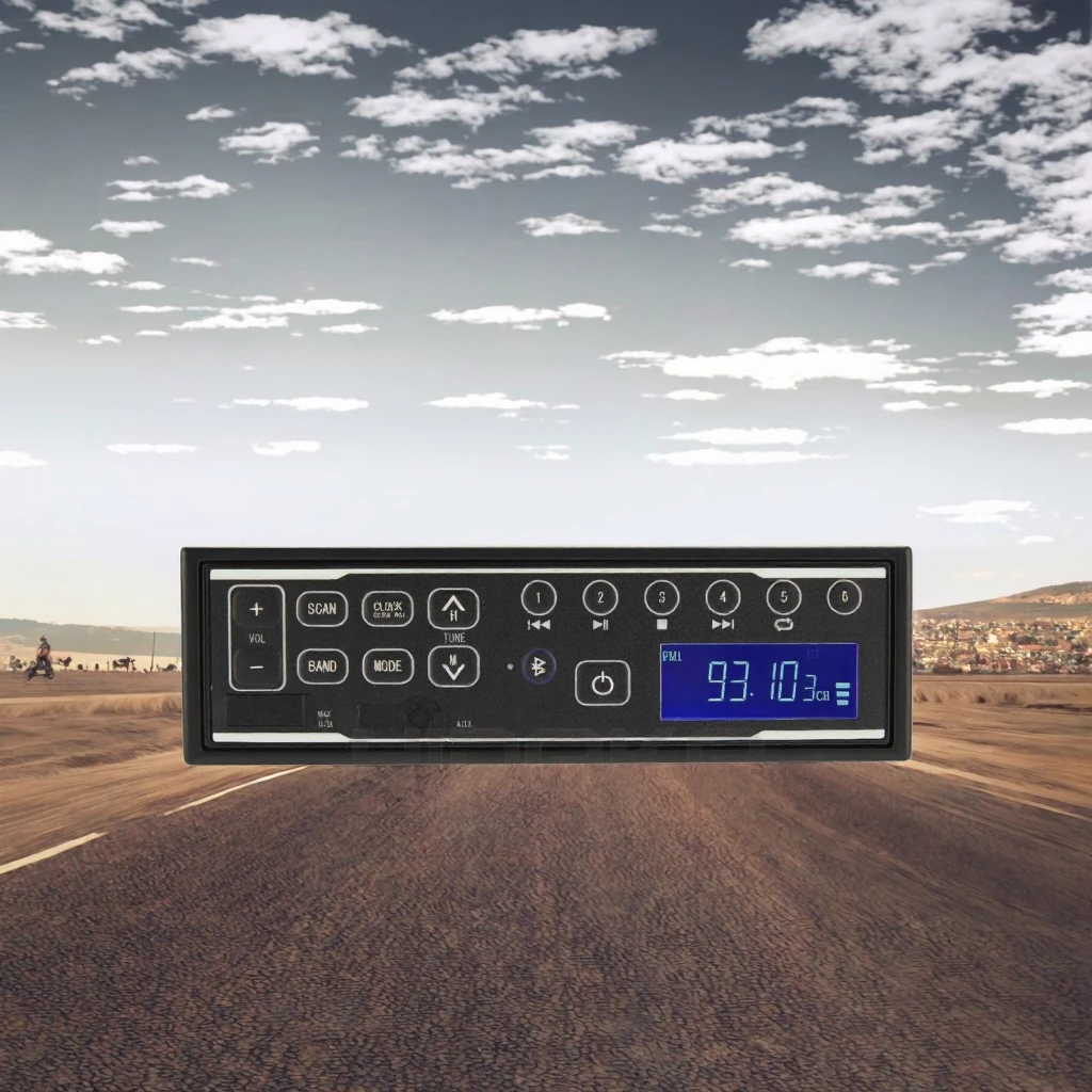 M200 Global One DIN Car Audio System Screen Display Android Auto Function Excavator Radio MP3 FM USB Aux Control AM Wave Band