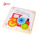 Natural Toys Toy For Kids Best Gift Natural Wood Creative Early Learning Toys Wooden Board Gears Toy For Kids