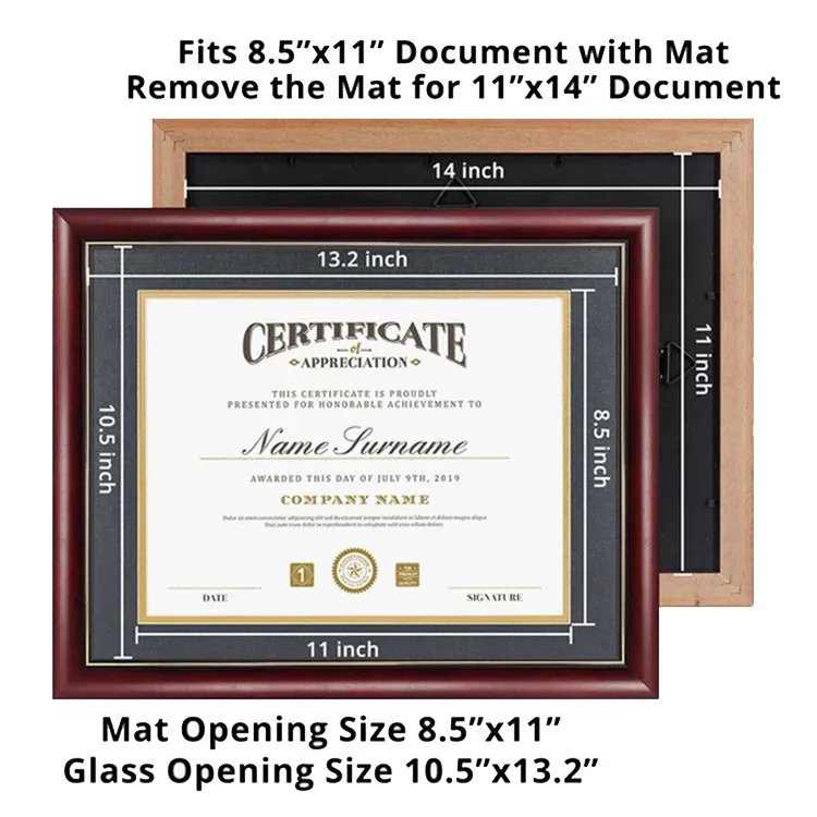 Frame Construction Quality premium eco-friendly wood certificate frame construction details