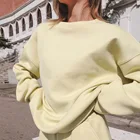 Clothing Casual US SIZE Custom Logo Crewneck Sweatshirt 2 Piece Sweat Short Set Women Clothing 2021