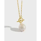 925 Sterling Silver Silver 925 Sterling Silver Necklace New Freshwater Pearl Necklace Feminine Silver Chain Ornament