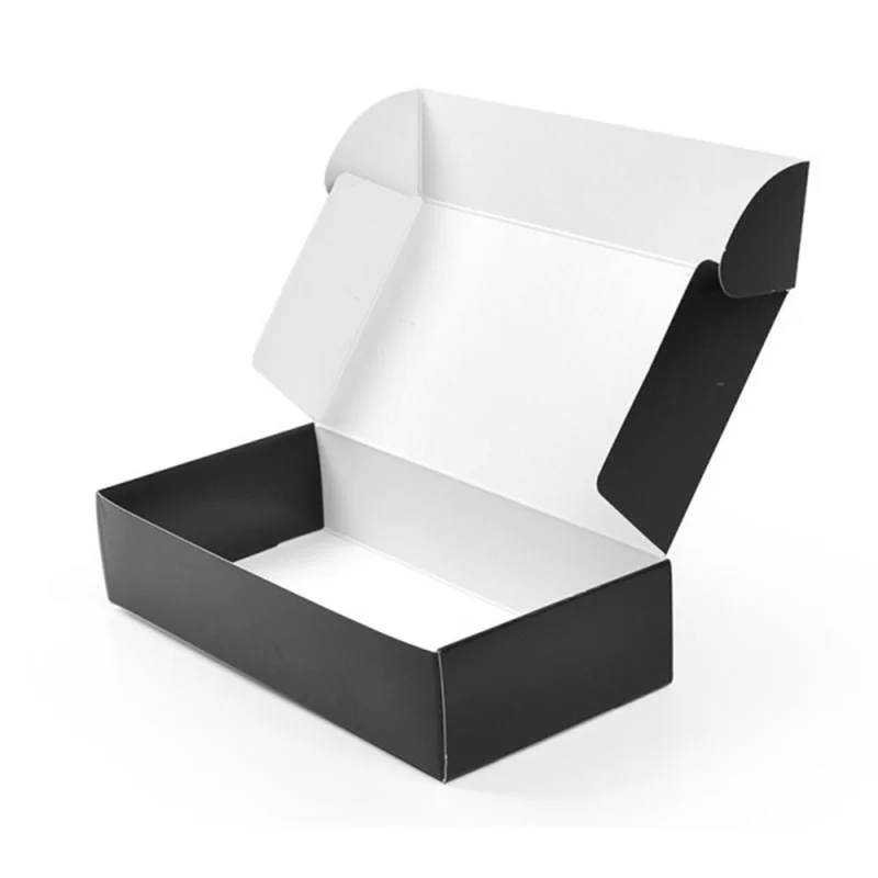 Custom Black Corrugated Shipping Mailer Box Multifunctional Eco Friendly details