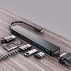 New Style 7 In 1 Type C Hub VGA HDTV 4K USB3.0 *3 TF/SD Multi Dock Station For Macbook Pro 2021 M1