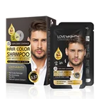 Gray Hair Color Professional Anti Gray Dark Brown Hair Color Shampoo Henna Speedy Hair Dye Shampoo