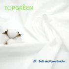 100% TOPGREEN Wholesale Price All White Textile Combed Cotton 100% Cotton Fabric Percale