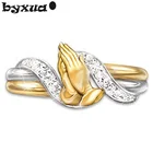Ring Design Ring 2020 New Fine 14K Gold Plated Prayer Hand Hip Hop Zircon Ring Supplier