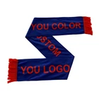 Scarf Fan Scarf Custom Logo All Color Printing Football Soccer Style Club Team Promotion Sports Fan Scarf