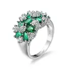 Fashion Design Setting Emerald Gemstones Eternity Bands Rings