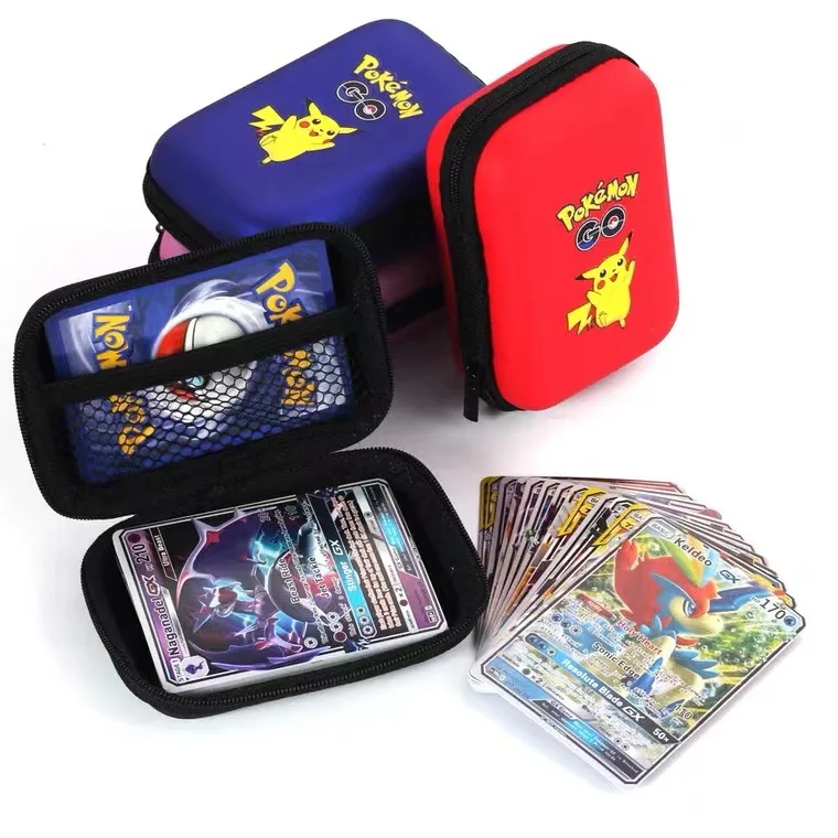 SURDAR Hard Carrying Case for Pokemon Trading Cards Black Card Game Holder Storage Holds Up to Cards 
