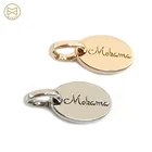 Silver Charms DIY Luxury Silver Gold Custom Metal Logo Engraved Ring Charms For Jewelry Making