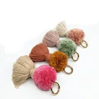 Tassel Tassel 100% Cotton PomPom Tassel Keychain Pompom Keychains Supplier