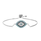 Turkish Jewelry 2021 Newest Turkish Design Brass Evileyes Shape Adjustable CZ Zirconina Bracelet Jewelry