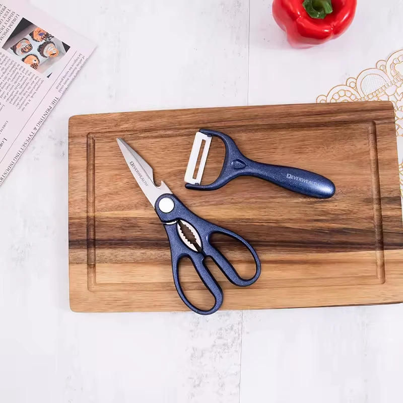 Wholesale  Kitchen 5Pcs Stainless Steel Knife Set Chef Knife Set Gift Box Hollow Handle All Metal Kitchen Knife