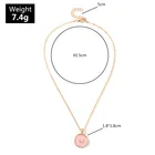 Heart Star Coin Pendant Necklace Heart Shaped Moon Star Pendant Necklace 18K Gold Ladies Necklace