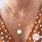 Sterling ROXI Popular 925 Sterling Silver Simple Bead Chain With Diamonds Women Clavicle Necklace