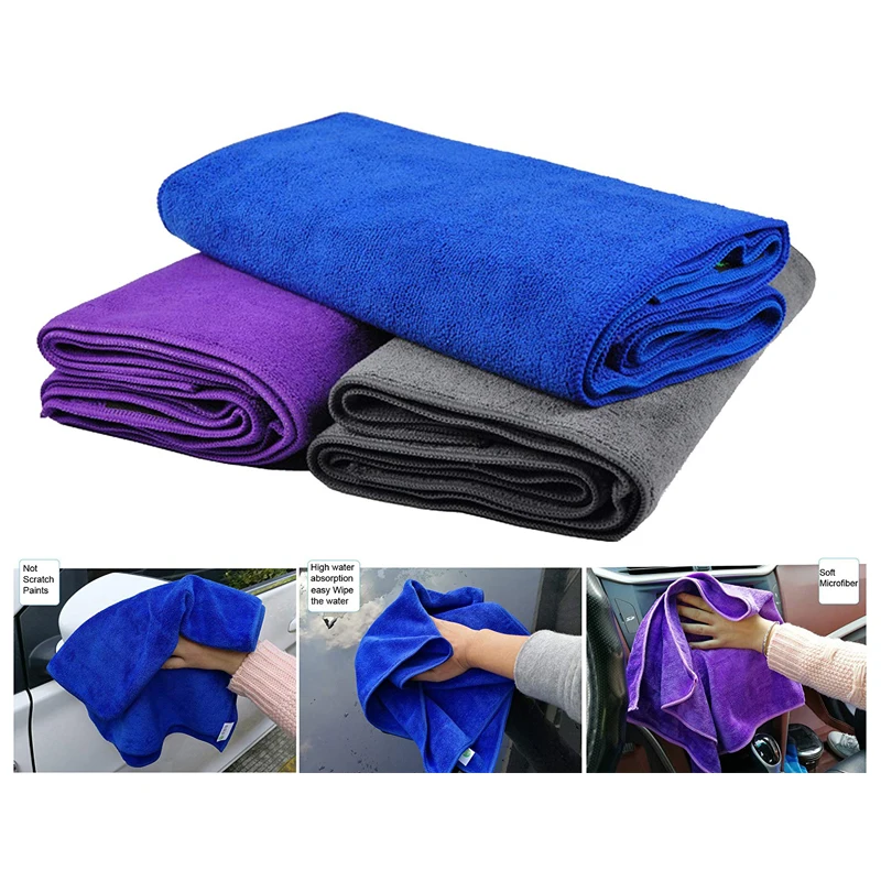 Multi-functional Custom Logo Super Absorbent Car Cleaning Microfiber Auto Detailing Towels