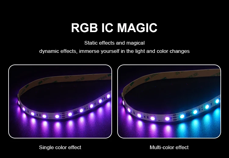 High Quality Indoor Decorative Colorful LED Strip SMD5050 60leds/m 24V 10mm RGB LED Light Strip supplier