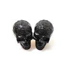 Black Black Obsidian Crystal Skulls Wholesale Natural Black Obsidian Stone Hand-carved Black Obsidian Skulls