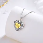Jewelry Necklaces For Ashes Wholesale Price S925 Sterling Silver Heart Locket Necklace Pet Cremation Jewelry For Ashes