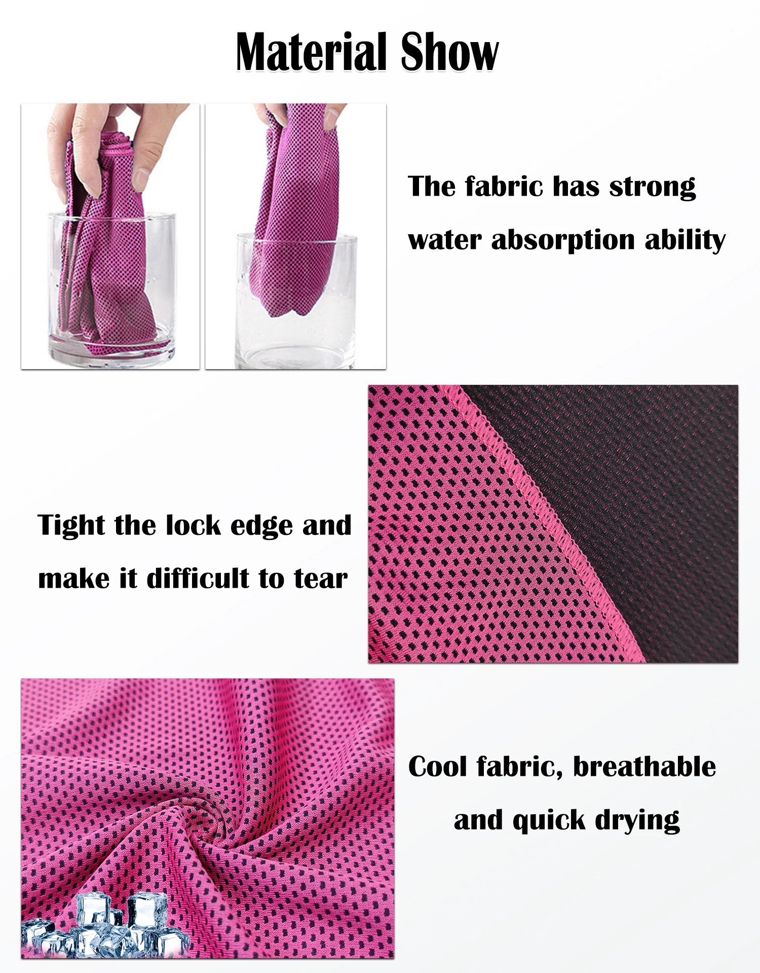 2024 Custom Sublimation Gym Run Cold Soft Breathable Cool Sweat Neck Towel Instant Sport Ice Cooling Towel With logo