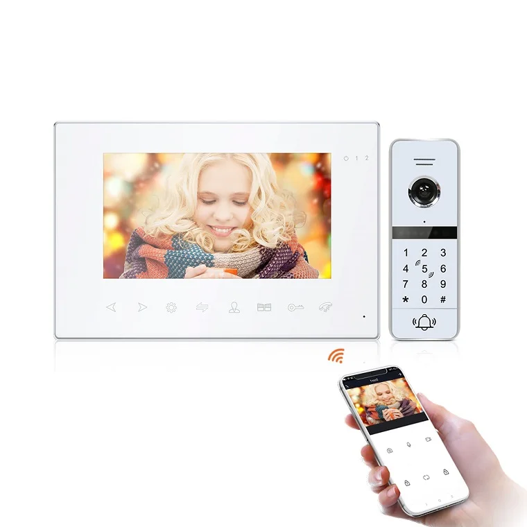 DIY wireless intercom for school and hotel with rechargable battery 99 pcs long range wireless video intercom doorbell