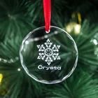 Christmas Ornaments Personalised Custom K9 Crystal Glass Christmas Decoration Ornaments With Name