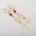 Earrings Turkey Evil Eye Earrings Virgen Mary Cross Trending Long Earrings For Women 2021
