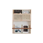 Floating Shelves Natural Wood With Cane Wall Mounted Kids Room Nursery Decor Book Shelf Magazine Rack