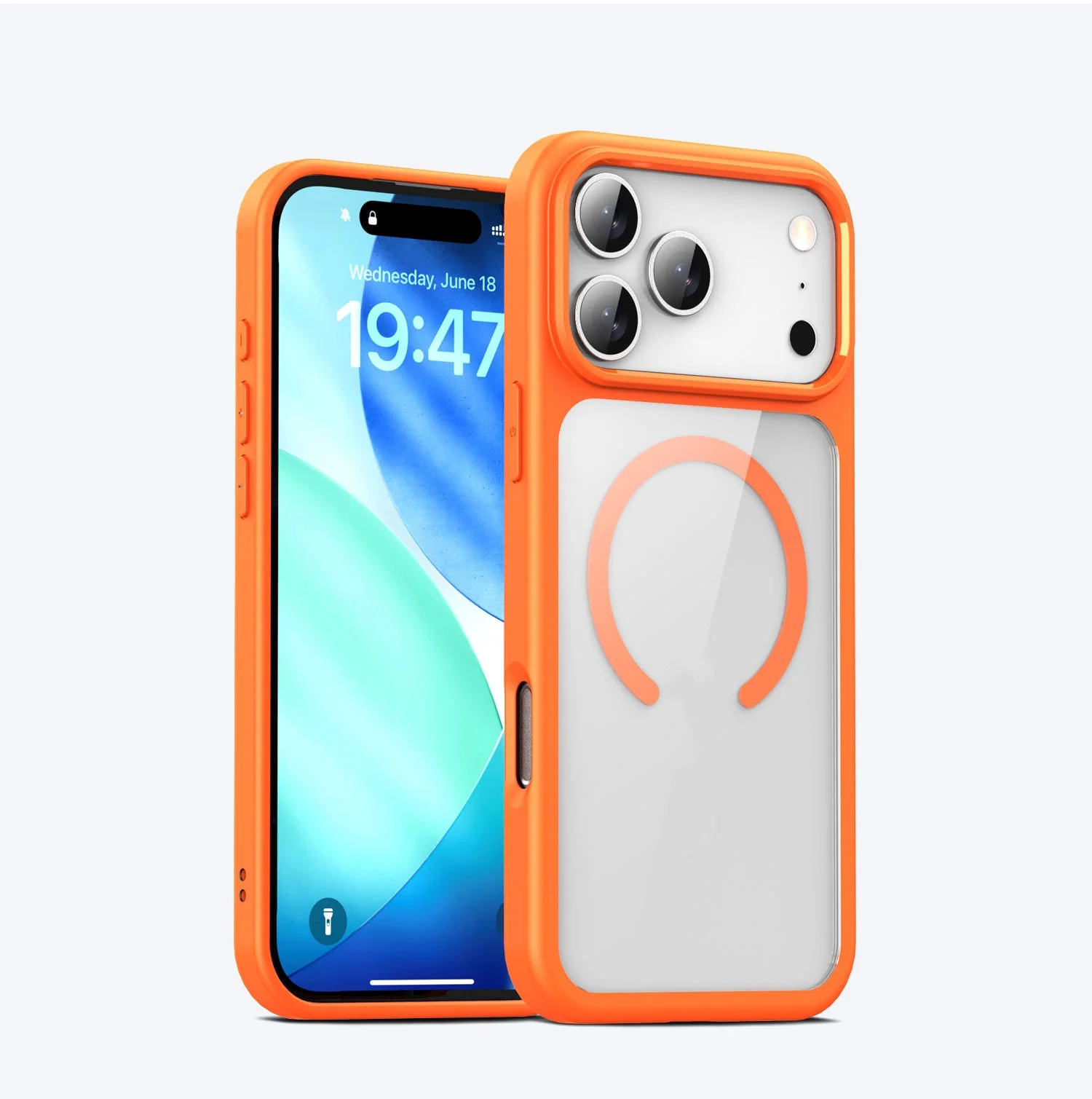 product laudtec shockproof strong magnetic wireless charging clear hard pc tpu custom phone cover for iphone 17 pro max16 15 pro max-2