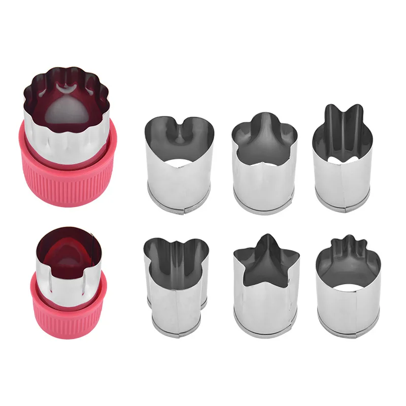 Promotional Bakeware Cake Tool 8pcs stainless steel cookie press mould biscuit mold cookie cutter