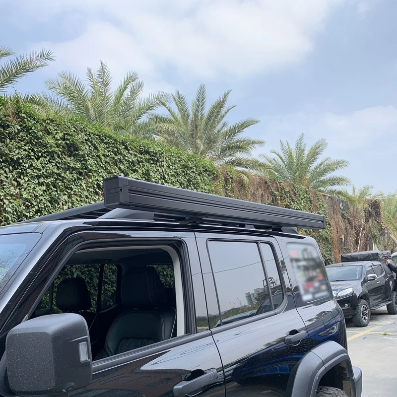 AL-2025 Hot Sale Aluminium Retractable Side Awning With Light Car Side Tent 4wd Awning for Truck