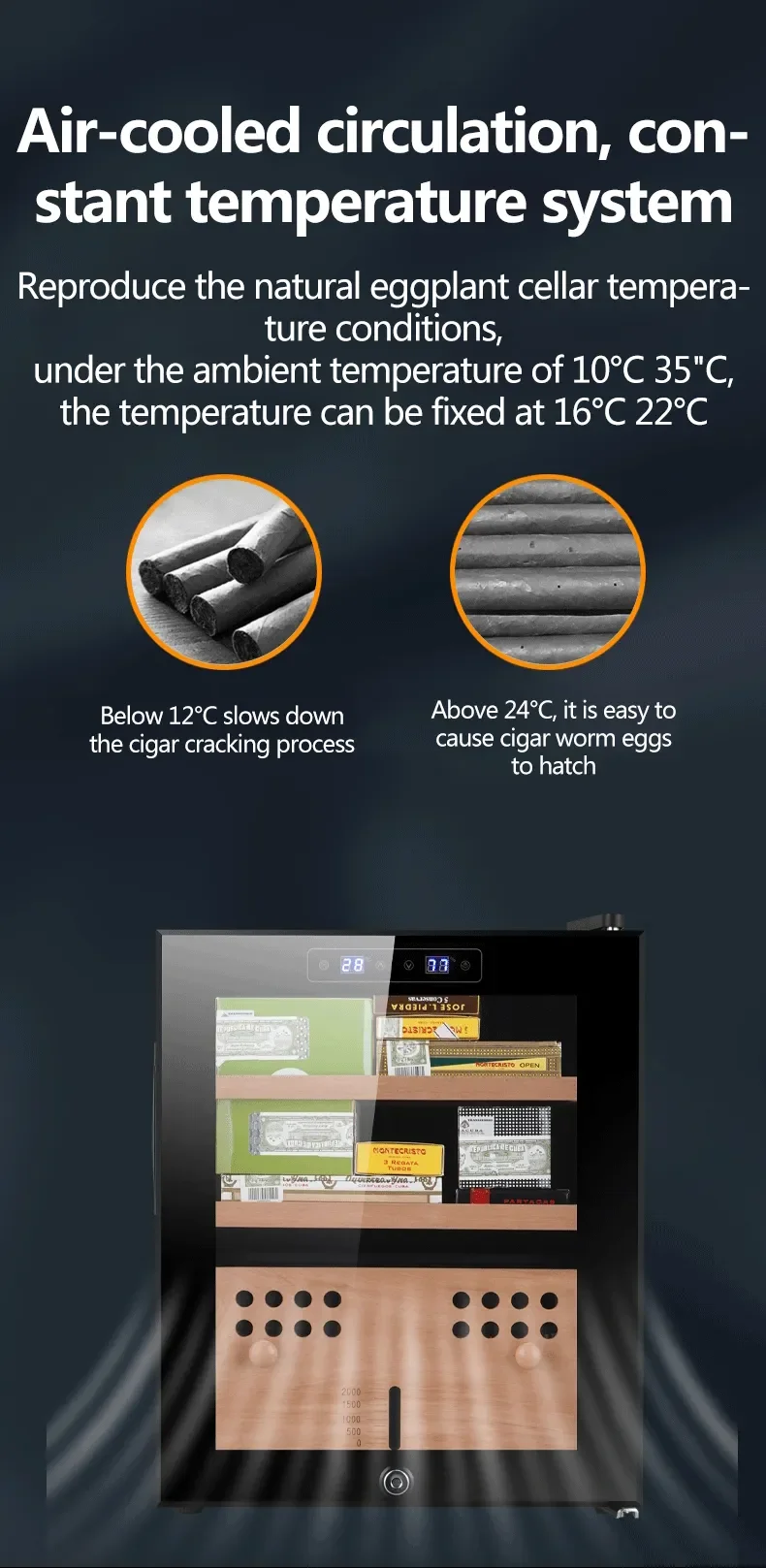 308l large wine cooler compressor cigar cooler hum