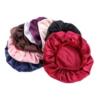 Wraps Silk Popular Wraps With Wide Elastic Band Silk Hair Bonnet Womens Satin Hair Bonnet