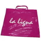 Wholesale Customizable Logo Printing Standard Size High Quality Heavy Duty Red Lastic Shopping Bag With Handle