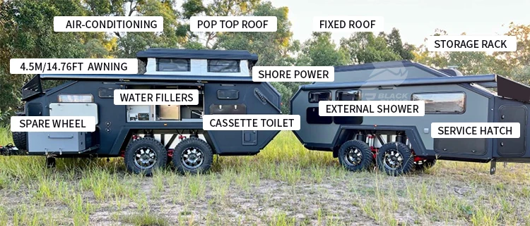 Hybrid Caravan Camper Off Road Side Opening Mini X Off Road Atv