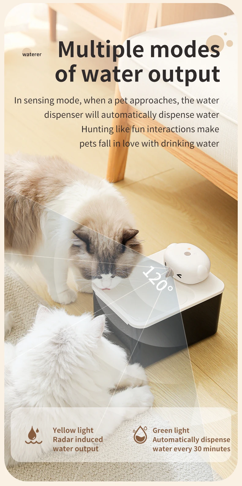 New Large Capacity Smart Pet Water Dispenser Low Noise Water Cycle Pet Cat and Dog Water Dispenser Easy to Clean Pet Products supplier