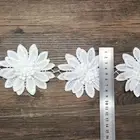 Lace Embroidery Trim Embroideredlace 100% Polyester White Guipure Lace Fabric Embroidery Lace Trim