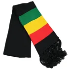 Scarf Pattern Yarn Dyed Custom Womens Acrylic Plain Rasta Knit Striped Scarf Pattern