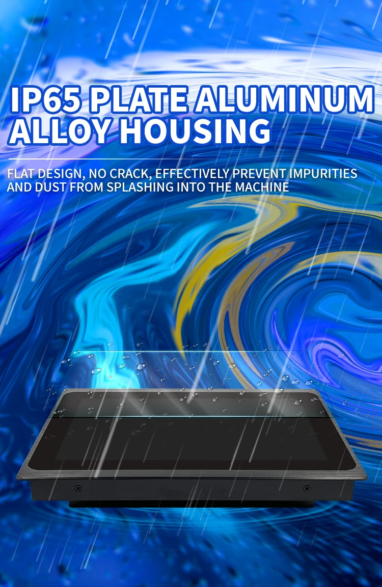 Factory 15" 15.6" 17" Industrial Monitor Fanless Aluminum IP65 Waterproof Wall Embedded Square Screen Display Stock VESA Mount
