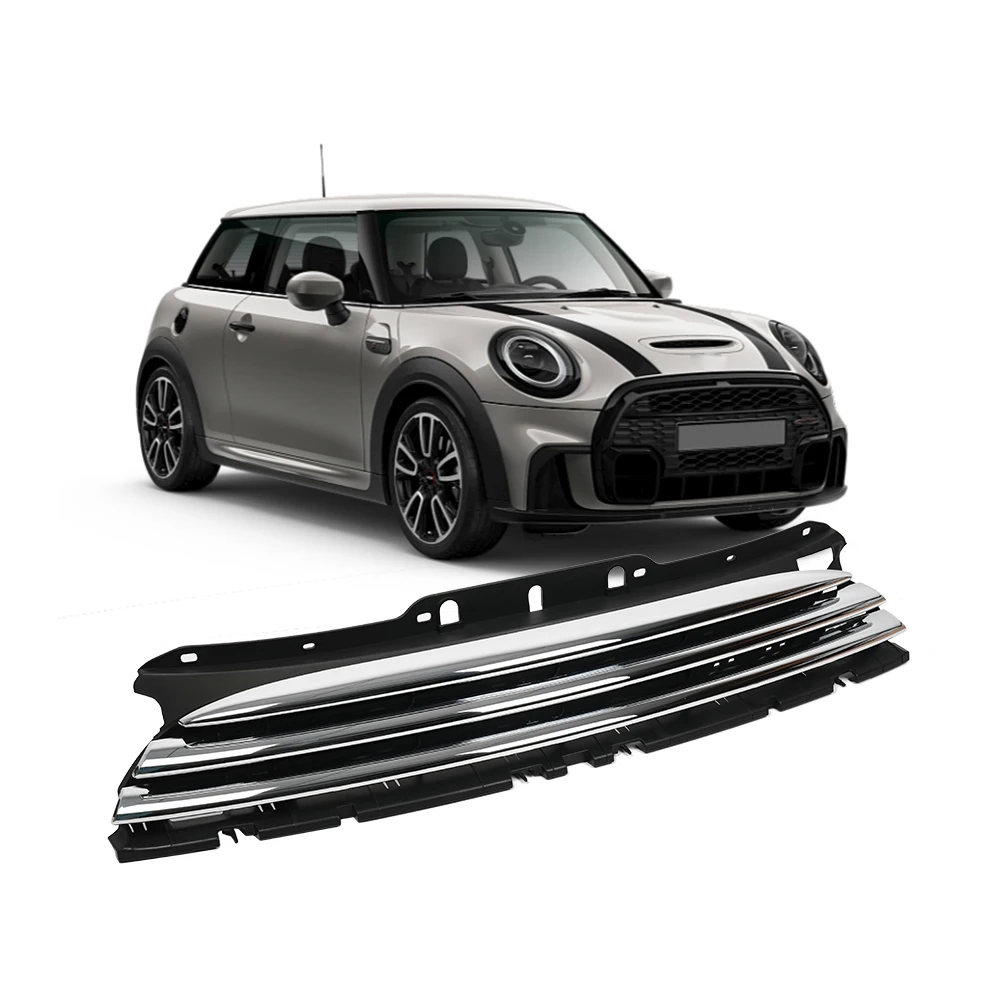 product car bumper upper grille for bmw mini cooper r56 grill accessories 2007 2013 glossy black chrome silver front grille-9