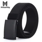 Belt Black Nylon Belt Cut To Fit Nylon Web Belt Adjustable Belt With Flip-Top Solid Black Military Buckle