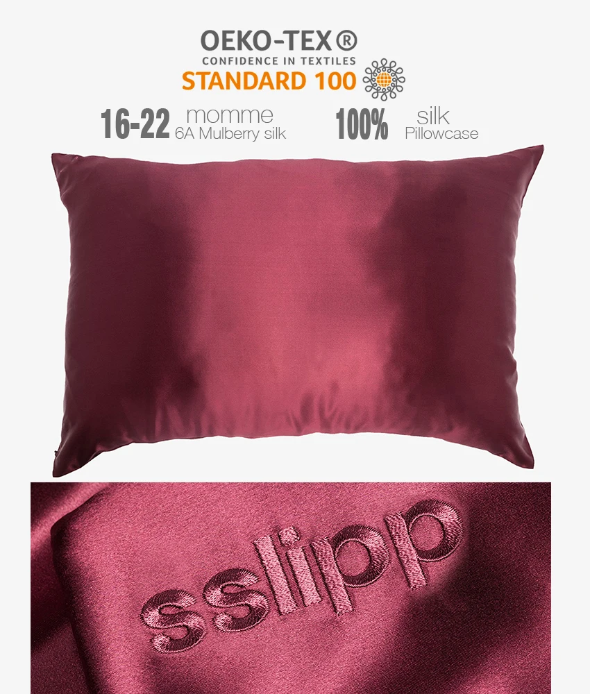 100% mulberry silk eyemask pillow case elastic silk pillow case bulk pillow cases