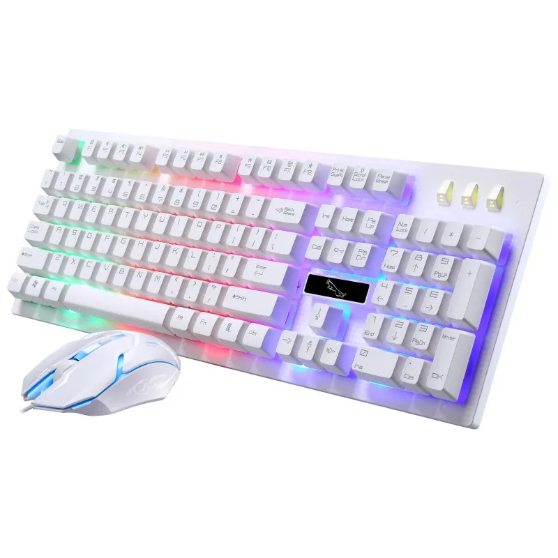 white mouse and keyboard gaming