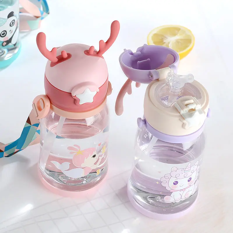 550ML Children Bottle for Outdoor Travel School Cute Cartoon